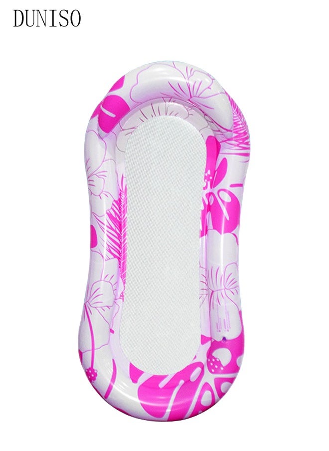 Inflatable Pool Float Lounger Raft for Adults and Kids, 150*78CM Floating Mat Inflatable Contour Lounger with Headrest Ultra-Comfort Cooling Pool Raft Floaty Toys