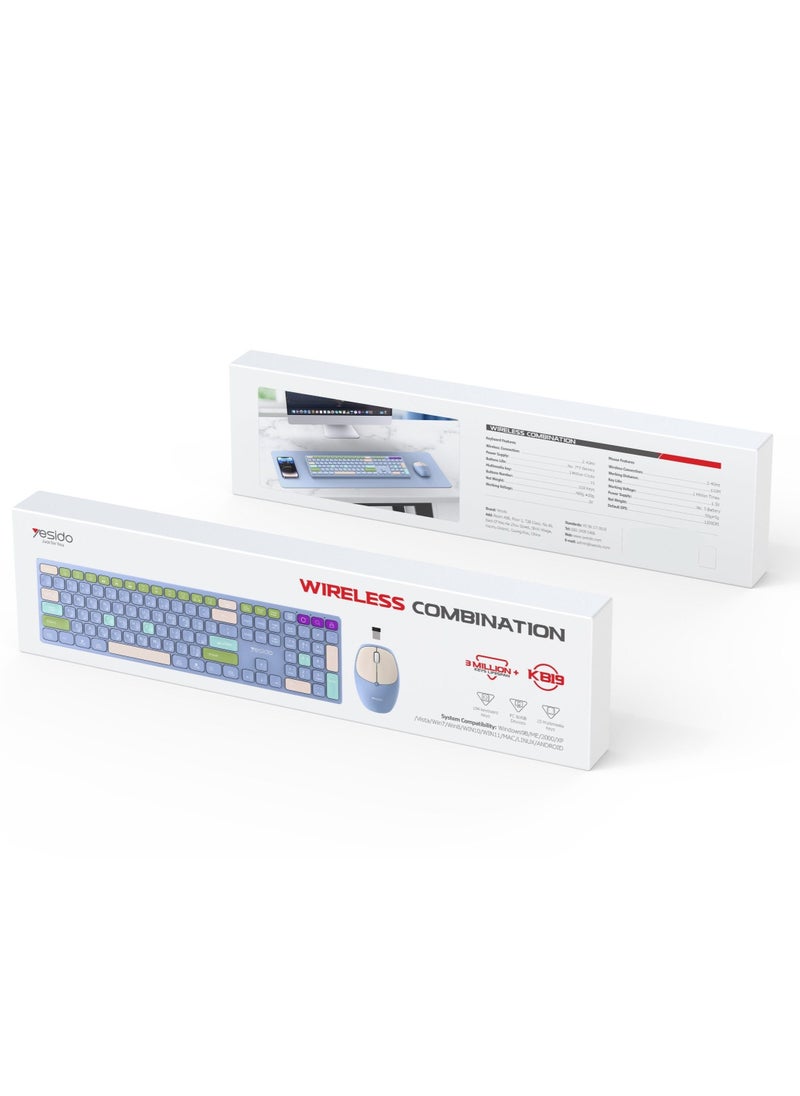 Yesido KB19 Wireless Keyboard And Mouse Set