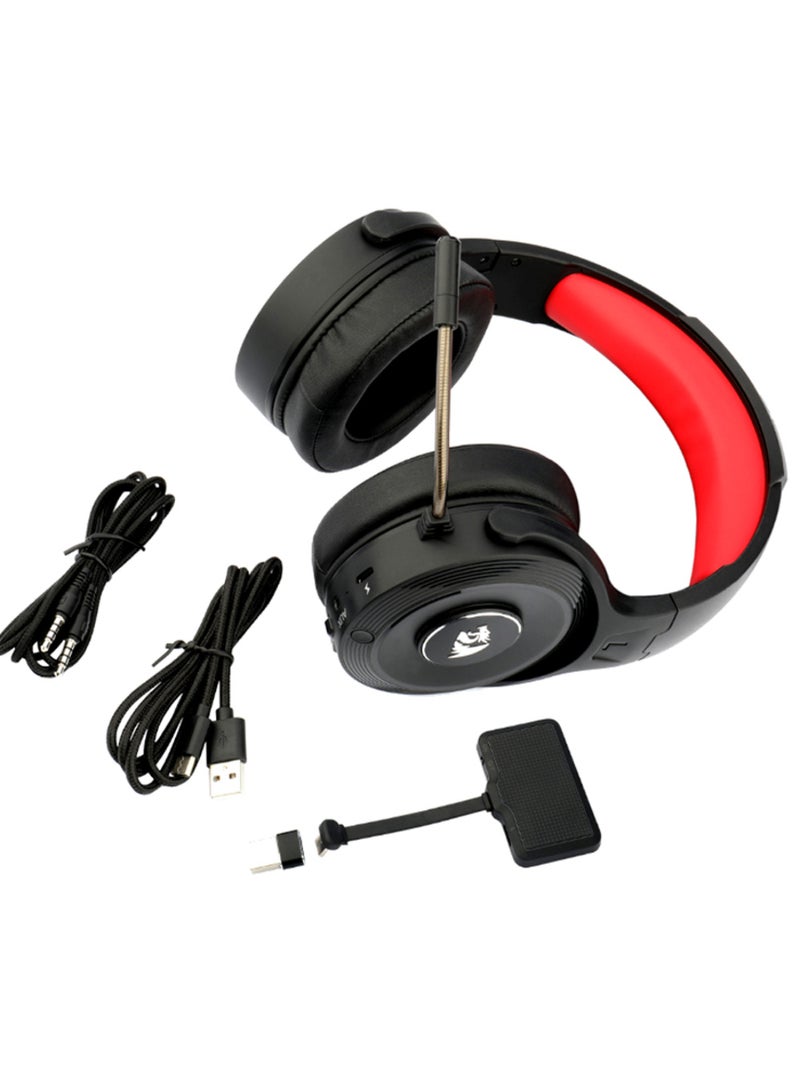 H818 Pro Pelops Wireless Gaming Headphones, 40mm High-Density, Built-In Volume Adjustment, 7.1 Surround Sound, 3.5mm x 2 Gold-Plated Pin
