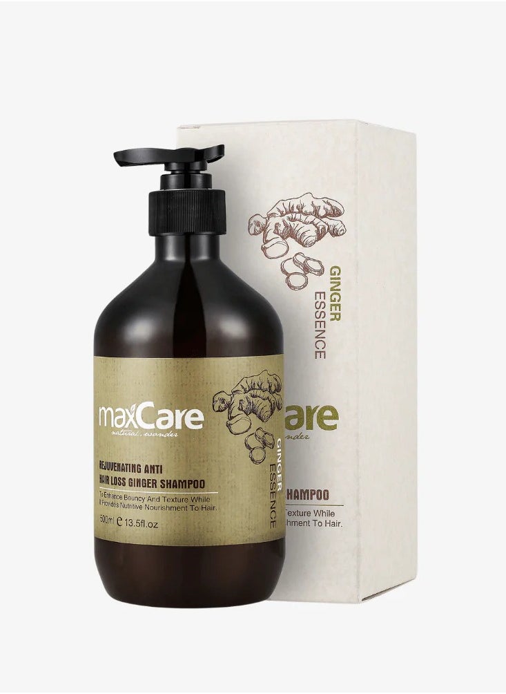 Maxcare Ginger Power Anti Hair Loss Shampoo 500ml – Rejuvenating Herbal Formula for Stronger, Fuller Hair