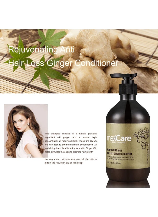 Maxcare Ginger Power Anti Hair Loss Shampoo 500ml – Rejuvenating Herbal Formula for Stronger, Fuller Hair