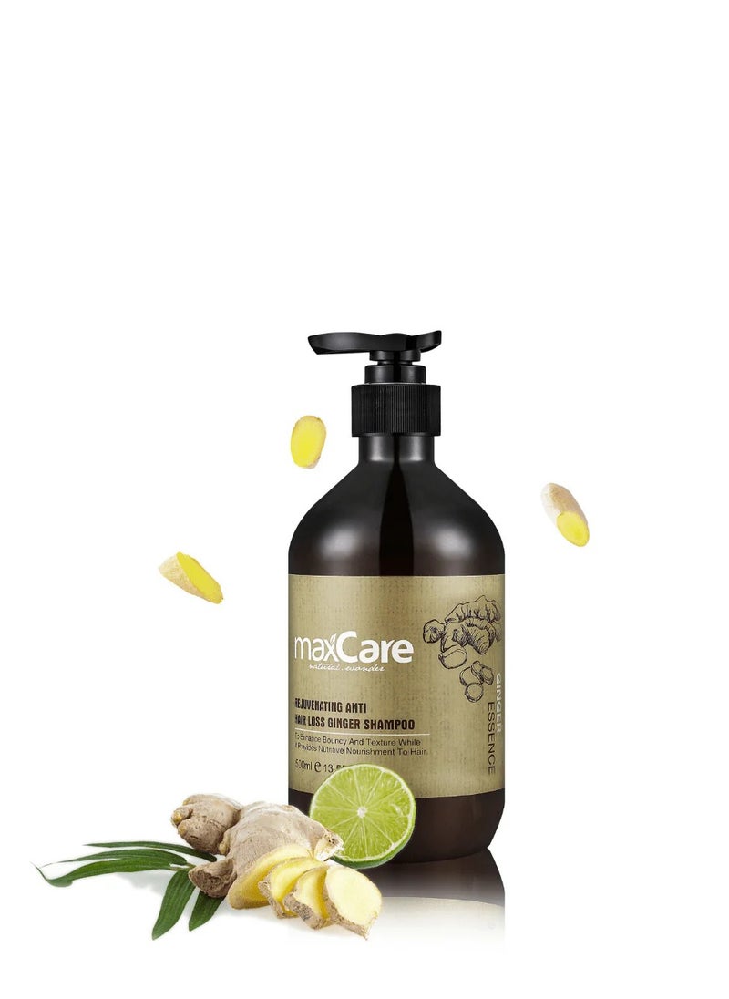 Maxcare Ginger Power Anti Hair Loss Shampoo 500ml – Rejuvenating Herbal Formula for Stronger, Fuller Hair