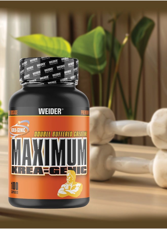 Maximum Krea-Genic 100 Capsules Advanced Buffered Creatine for Optimal Performance