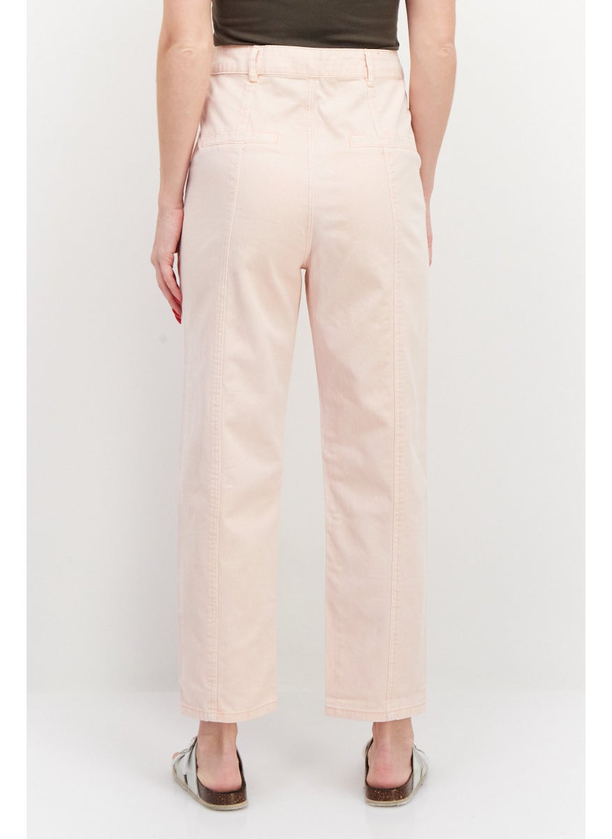 Women Fashion Fit Non Stretchable Denim Jean, Light Pink