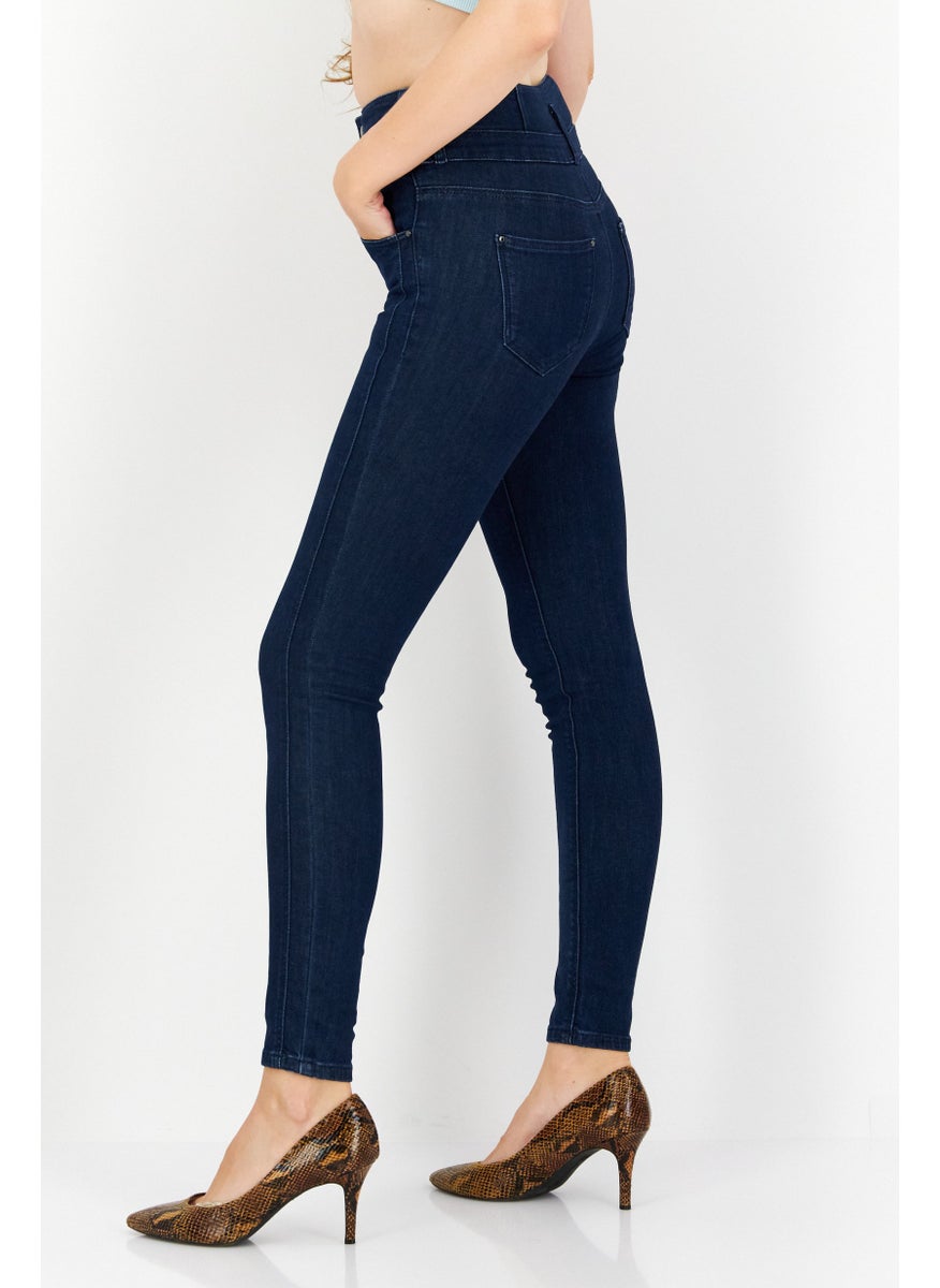 Women Slim Fit Denim Stretchable Skinny Jeans, Navy Blue