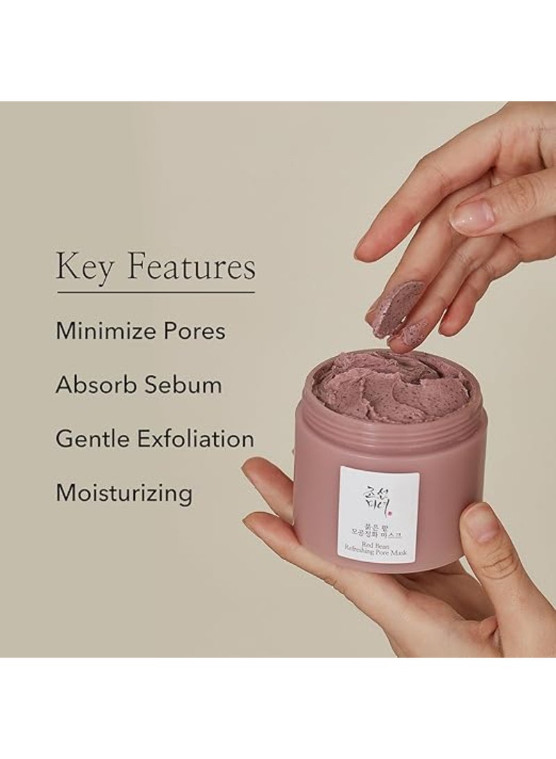 Red Bean Refreshing Pore Mask - Deep Cleansing and Pore-Minimizing Face Mask - 140ml (4.73 fl. oz.) - Purifies Skin, Removes Impurities, and Tightens Pores for a Smooth, Clear Complexion 140ml