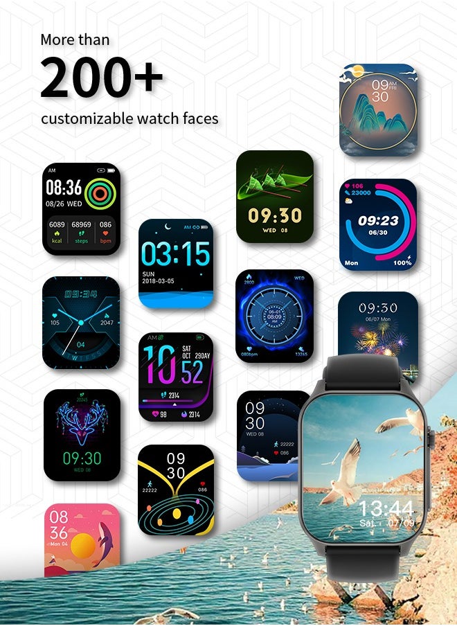 Korean Brand X5S Smart Watch,Business Smartwatch,Waterproof Fitness Watch, Bluetooth Calling,Smart watch for Men, Zinc Alloy Vacuum Plating, Heart Rate Monitoring,Smart watch for women Black