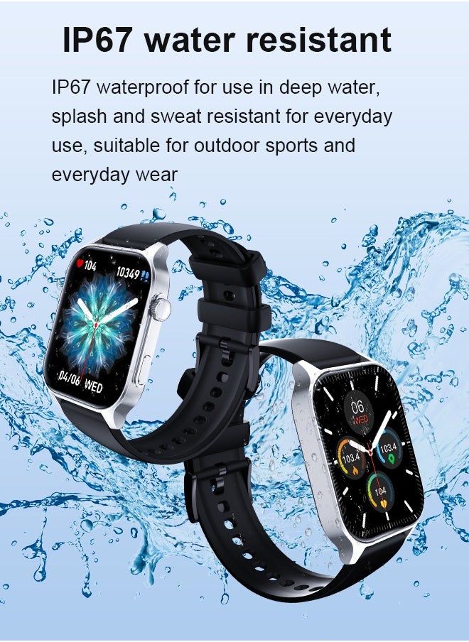 Korean Brand X5S Smart Watch,Business Smartwatch,Waterproof Fitness Watch, Bluetooth Calling,Smart watch for Men, Zinc Alloy Vacuum Plating, Heart Rate Monitoring,Smart watch for women Black