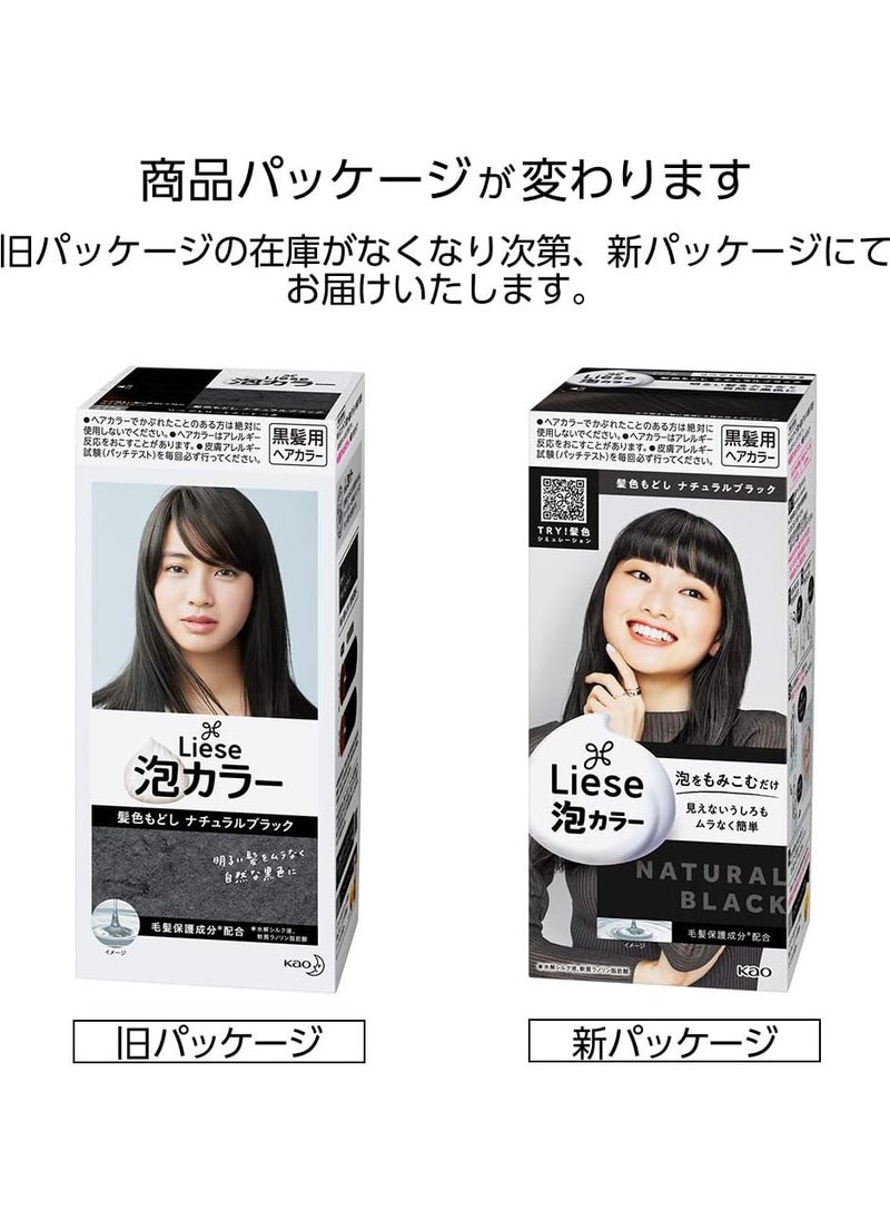 Liese Bubble Foaming Hair Color , Natural Black