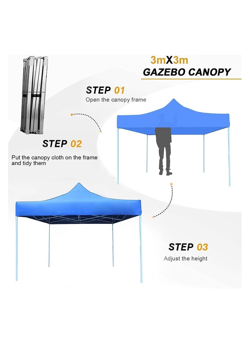Gazebo 3x3 M Portable Event Canopy  for Outdoor Camping Picnics Beach Garden Sports Party Camping
