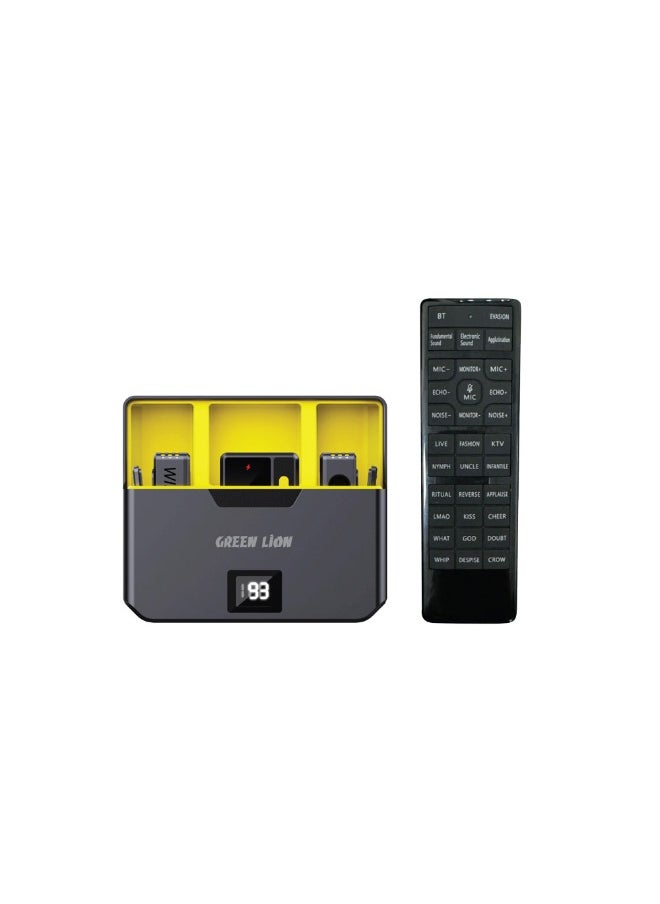 Wireless Microphone With Remote Control Lightning / Real-Time Monitoring / Digital Display / High-Quality Sound Capture/ Environment Noise Cancellation / Clear and Precise Audio - Black
