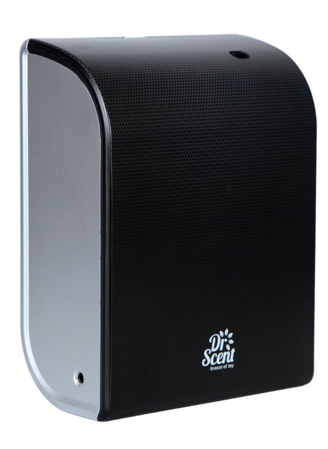 Dr Scent Essential Oil Diffuser – Elegant | Sophisticated Design, 100m²-300m³ Coverage, Bluetooth & App Control, Infuses Fragrance to Enhance Your Environment (Black-Silver)