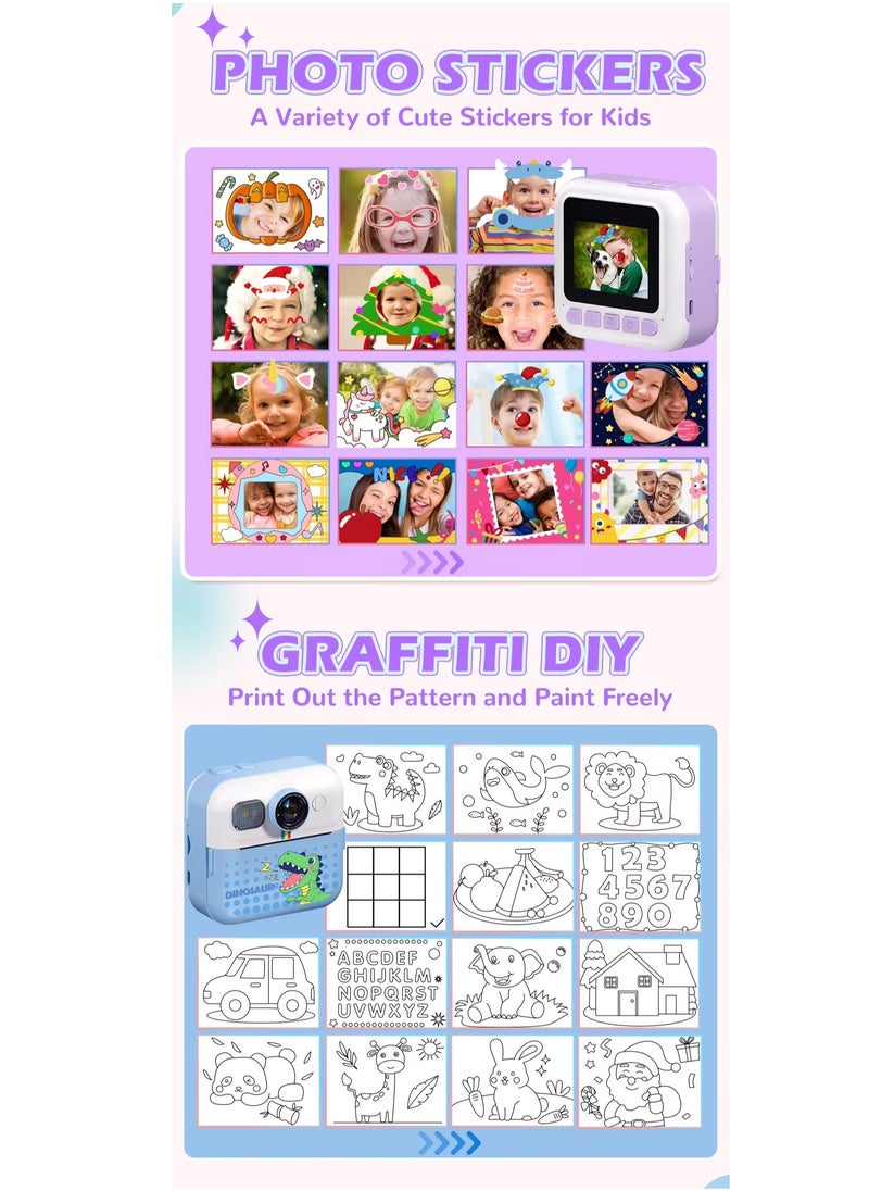 CP02 Kids Instant Print Camera with 2.4