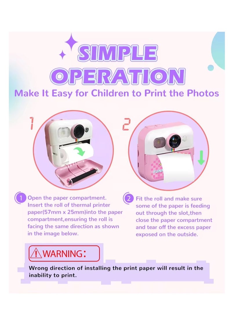 CP02 Kids Instant Print Camera with 2.4