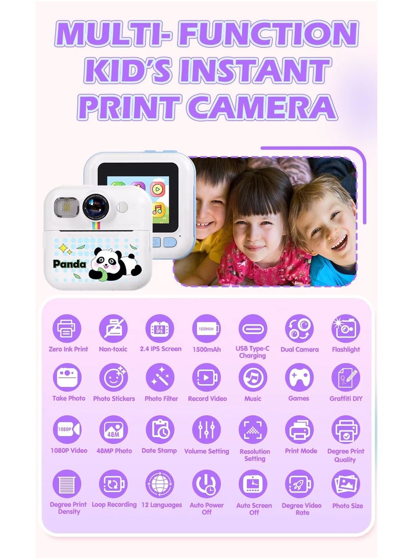 CP02 Kids Instant Print Camera with 2.4