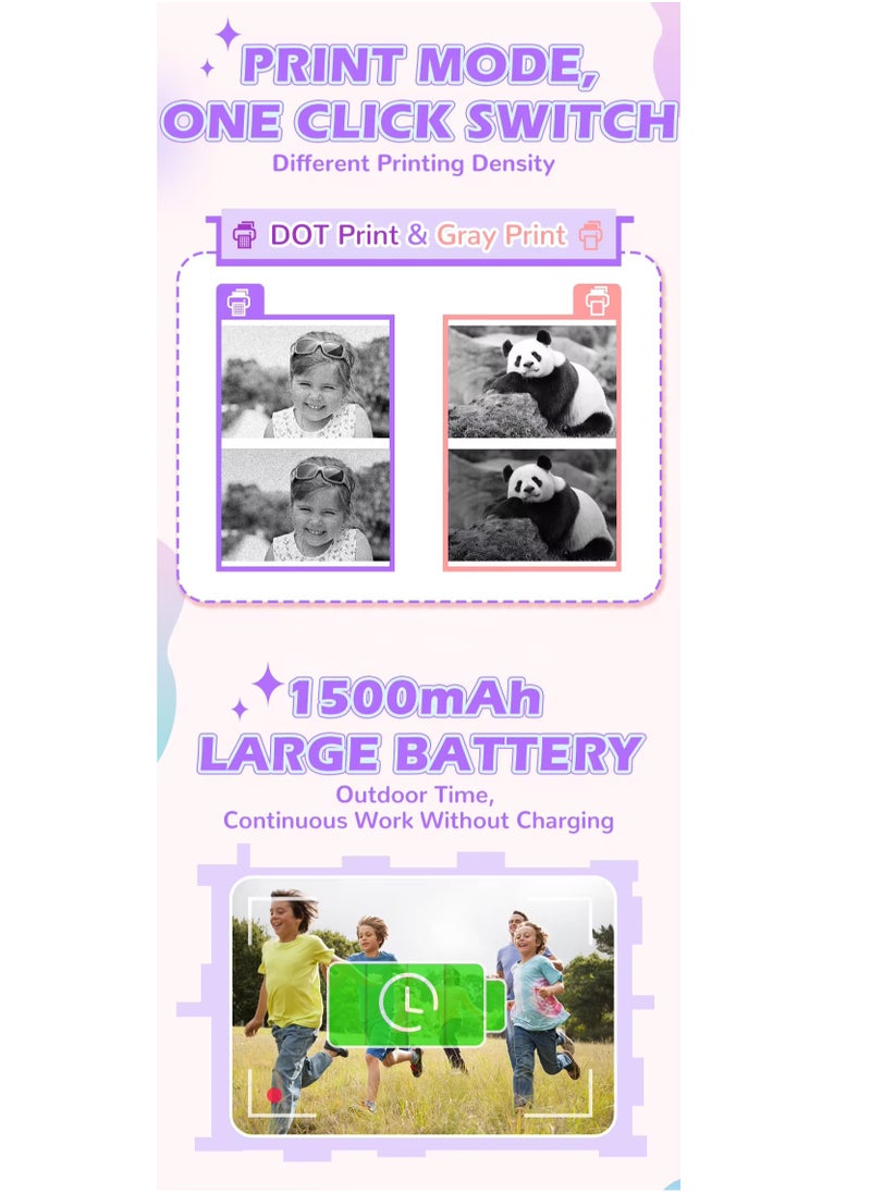 CP02 Kids Instant Print Camera with 2.4