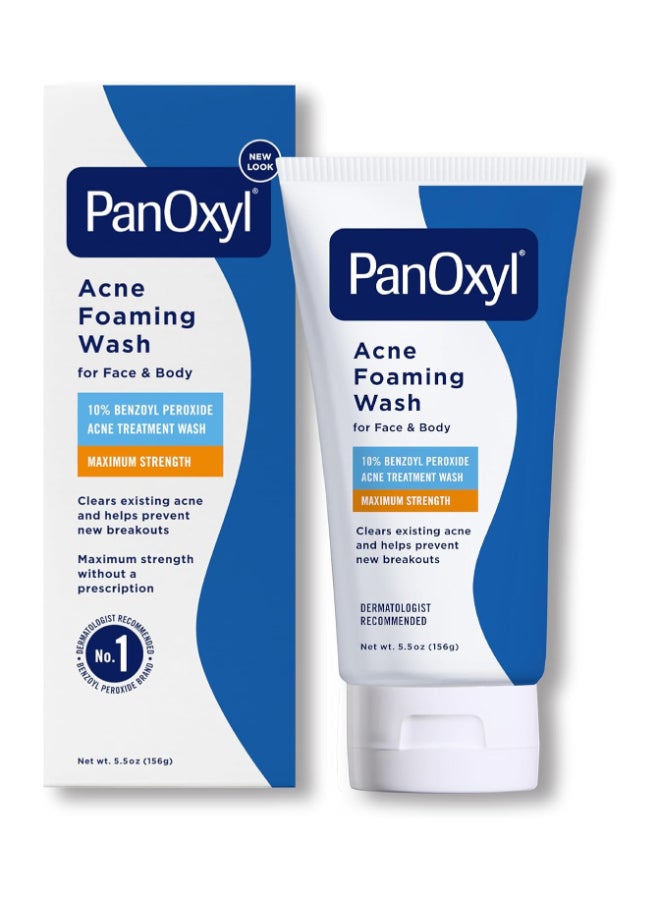 Acne Foaming Wash, Peroxide 10% Maximum Strength 156grams