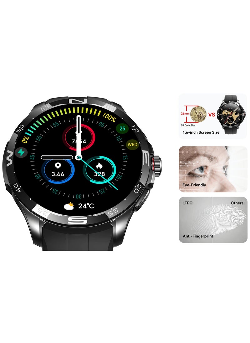 Kieslect Actor new Smartwatch with Stunning Ceramic Bezel - Black