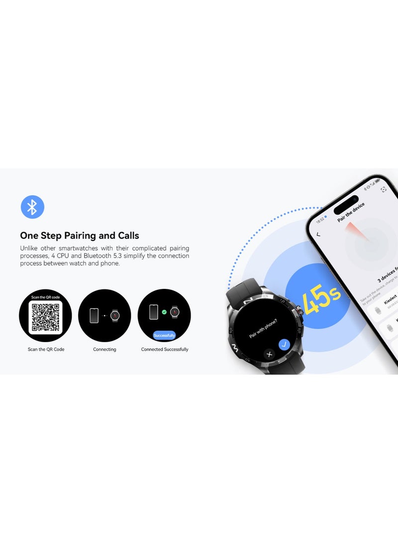 Kieslect Actor new Smartwatch with Stunning Ceramic Bezel - Black