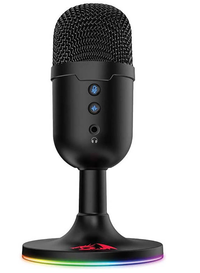 Puslar Streaming Microphone, Omni-Directional 360° Radio Reception, Volume Mute And Noise Cancelling Control, USB Plug Cable, 1.8m Cable Length, GM303