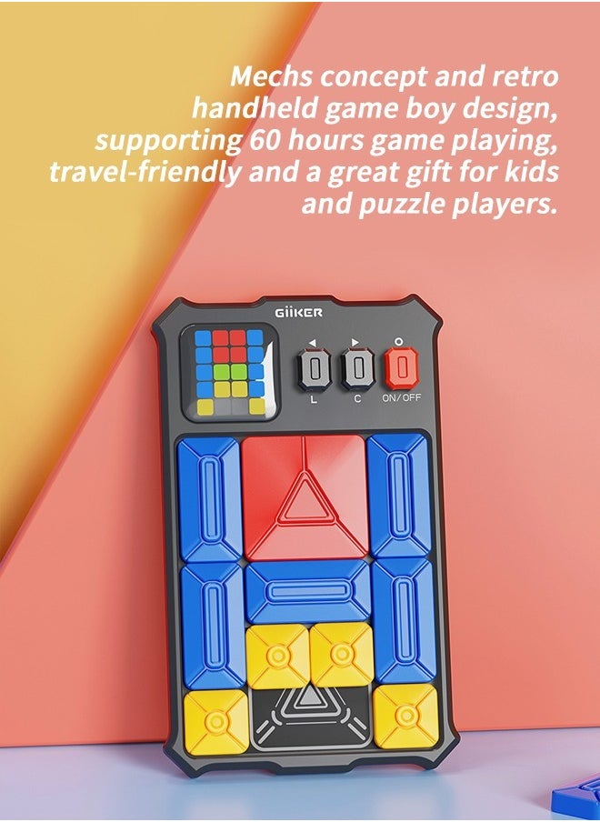 GiiKER Super Slide Puzzle Brain Teaser Games with 500+ Levels STEM Interactive Handheld Games Console, Educational Kid Teens Toys,Travel Relax Brain Game, Board Toys for Birthday Gifts for All Ages