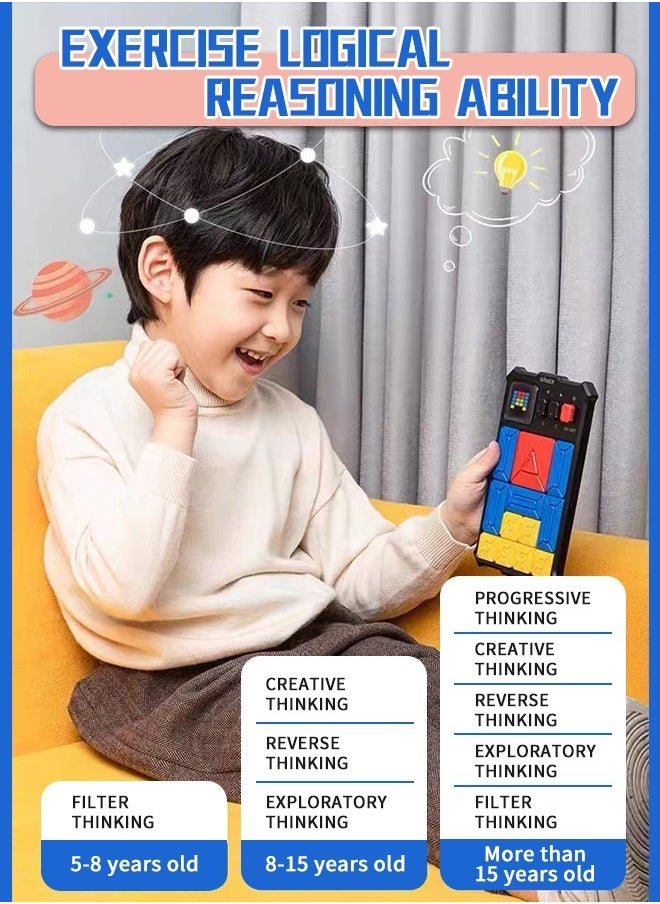 GiiKER Super Slide Puzzle Brain Teaser Games with 500+ Levels STEM Interactive Handheld Games Console, Educational Kid Teens Toys,Travel Relax Brain Game, Board Toys for Birthday Gifts for All Ages