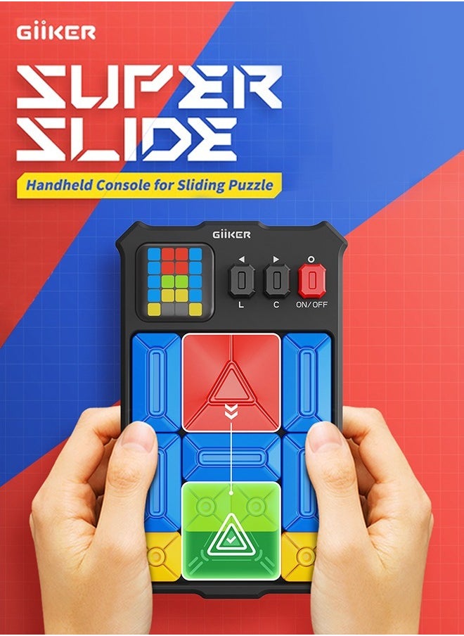 GiiKER Super Slide Puzzle Brain Teaser Games with 500+ Levels STEM Interactive Handheld Games Console, Educational Kid Teens Toys,Travel Relax Brain Game, Board Toys for Birthday Gifts for All Ages