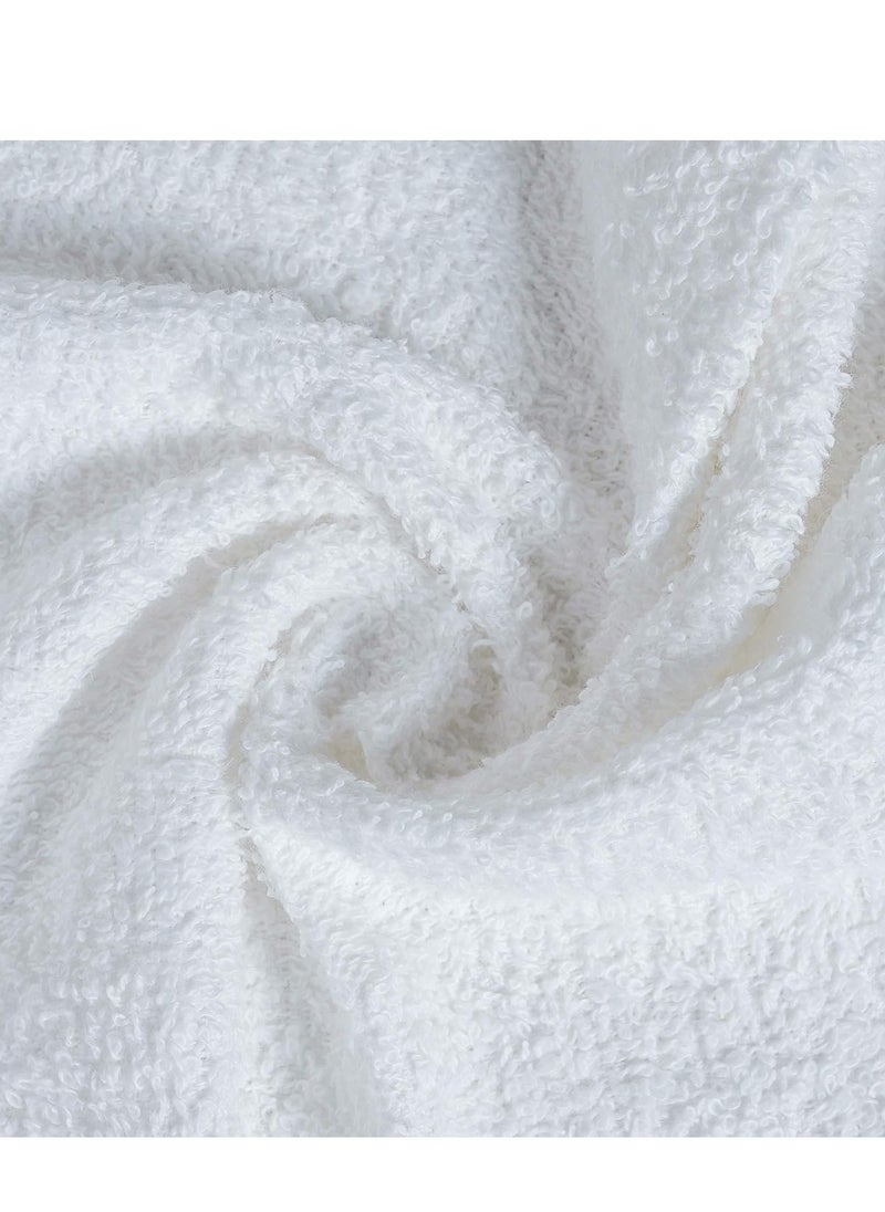 Softolle 100% Cotton Ring Spun Wash Cloths Pack of 24 (12x12 Inches)– Bulk Pack of Washcloths – Wash Cloth for Face, Highly Absorbent, Soft and Face Towels (White)
