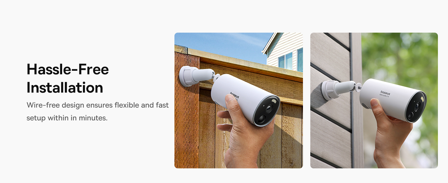 Outdoor Wireless Security Camera, B1 SoloCam 2K, 145° Wide Viewing Angle, 210 Days Battery Life, IP67 Waterproof Rating, 8GB Built-in Local Storage, Color Night Vision, No Monthly Subscription Fee, Works with Google Assistant and Amazon Alexa, Remote Management via APP