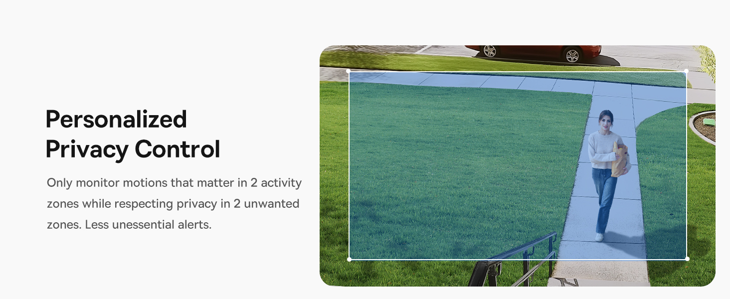 Outdoor Wireless Security Camera, B1 SoloCam 2K, 145° Wide Viewing Angle, 210 Days Battery Life, IP67 Waterproof Rating, 8GB Built-in Local Storage, Color Night Vision, No Monthly Subscription Fee, Works with Google Assistant and Amazon Alexa, Remote Management via APP