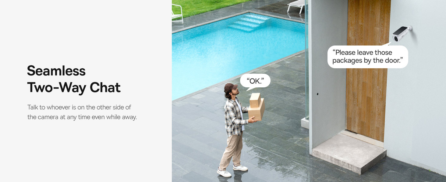 Outdoor Solar Security Camera Solocam S1 Wireless, 2K HD Resolution, 145° Ultra-Wide Viewing Angle, 8GB Built-in Storage, Enhanced Color Night Vision, Continuous Solar Power, No Subscription Required, Smart App Control, Waterproof & Weatherproof