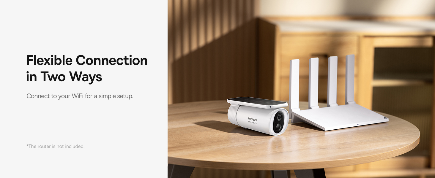 Outdoor Solar Security Camera Solocam S1 Wireless, 2K HD Resolution, 145° Ultra-Wide Viewing Angle, 8GB Built-in Storage, Enhanced Color Night Vision, Continuous Solar Power, No Subscription Required, Smart App Control, Waterproof & Weatherproof