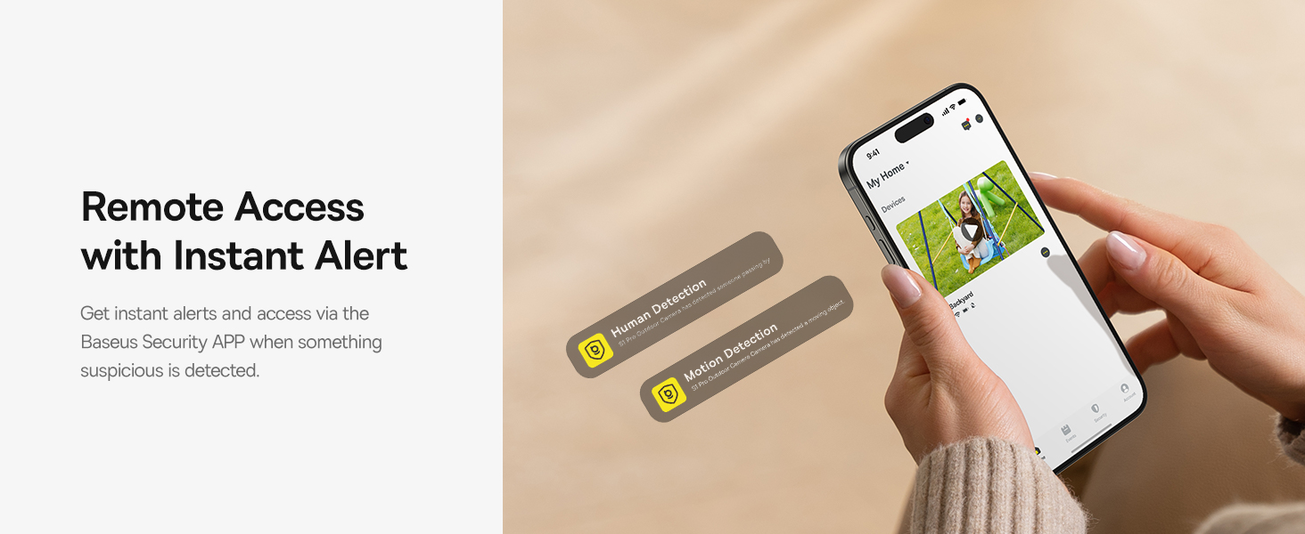Outdoor Solar Security Camera Solocam S1 Wireless, 2K HD Resolution, 145° Ultra-Wide Viewing Angle, 8GB Built-in Storage, Enhanced Color Night Vision, Continuous Solar Power, No Subscription Required, Smart App Control, Waterproof & Weatherproof