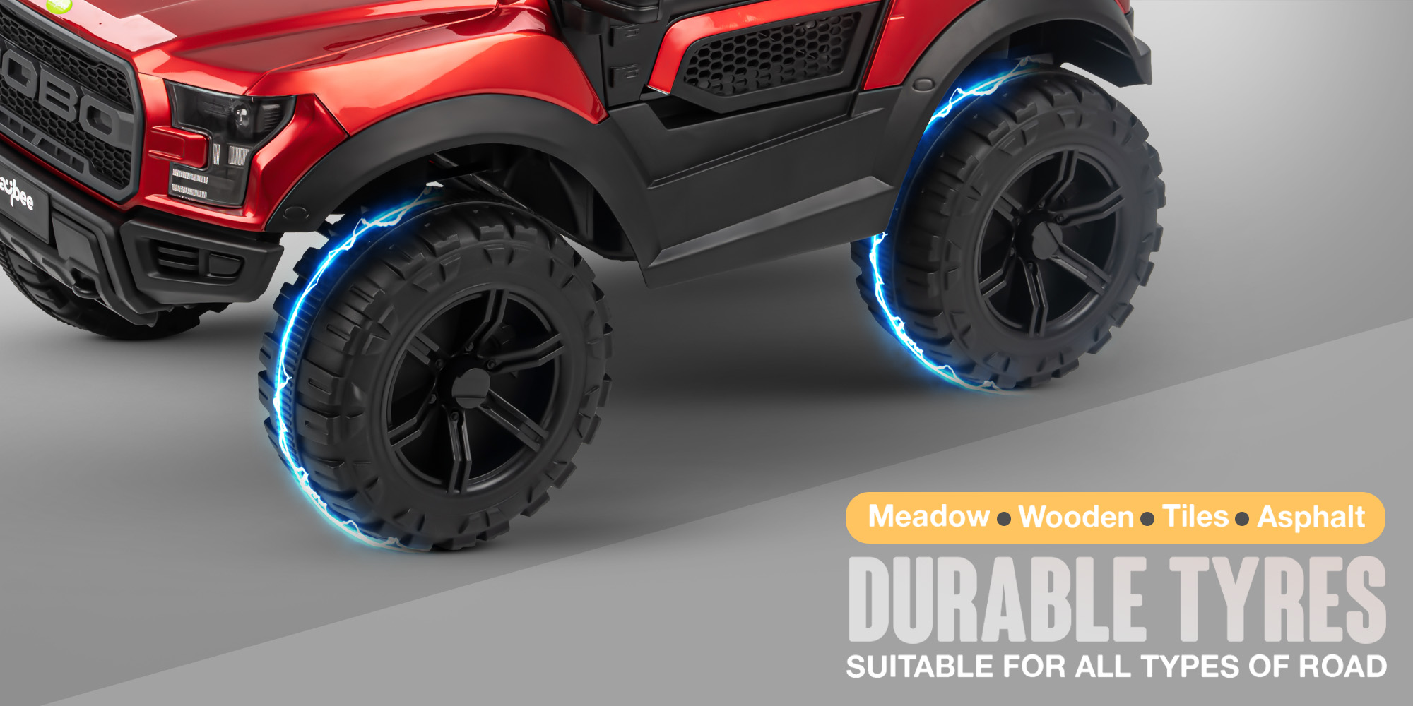 Bronco Battery Operated Jeep for Kids Rechargeable Battery Car for Kids with Music Led Light Ride On Kids Car Jeep Racing Baby Car Electric Car for Kids Children 2 to 7 Years Boy Girl Blue