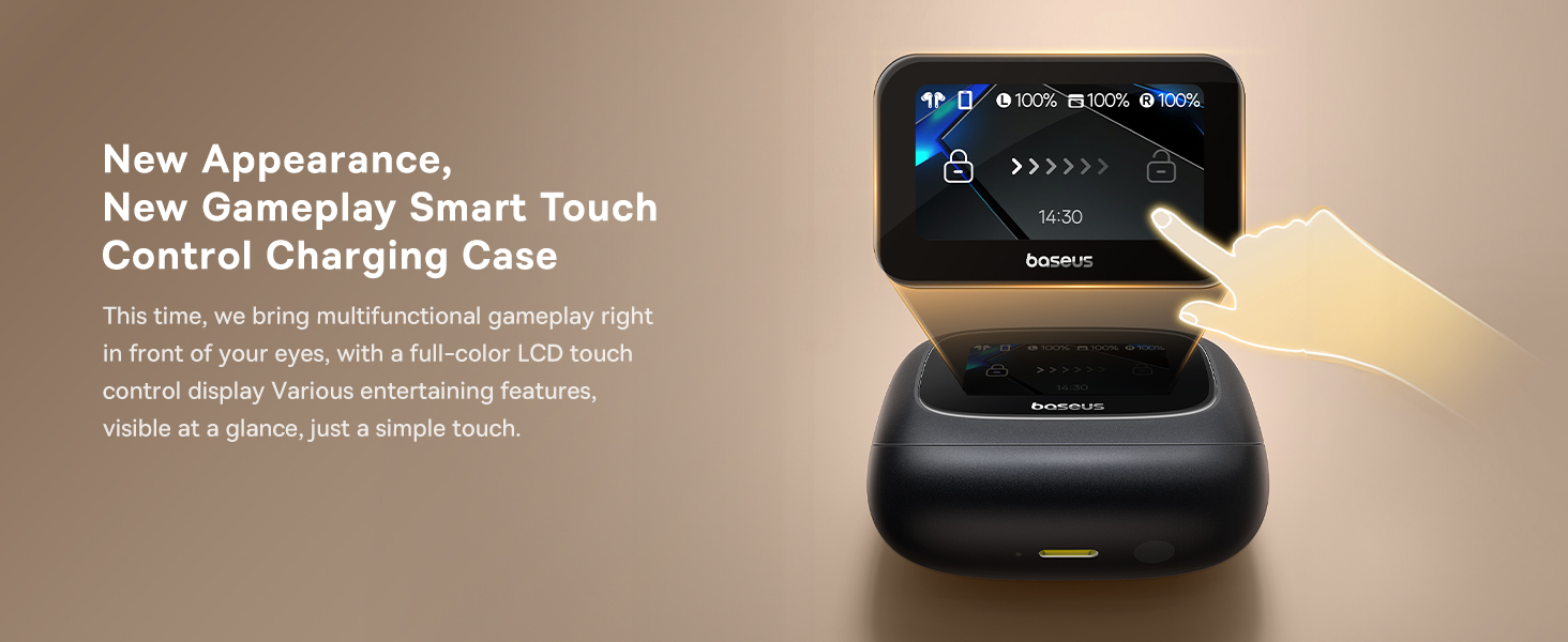 Bowie M2s Ultra True Wireless Earbuds with Hybrid Active Noise Cancellation -52dB, 4-Mic Environmental Noise Reduction, Ultra-Low Latency 0.06s for Gaming, Bluetooth 5.4, Fast Charging, 7H Playback (30H with Case), Touchscreen Charging Case, Hi-Fi Stereo Sound, Hi-Res Audio, Comfortable Fit, Voice Assistant (Black) Cosmic Black