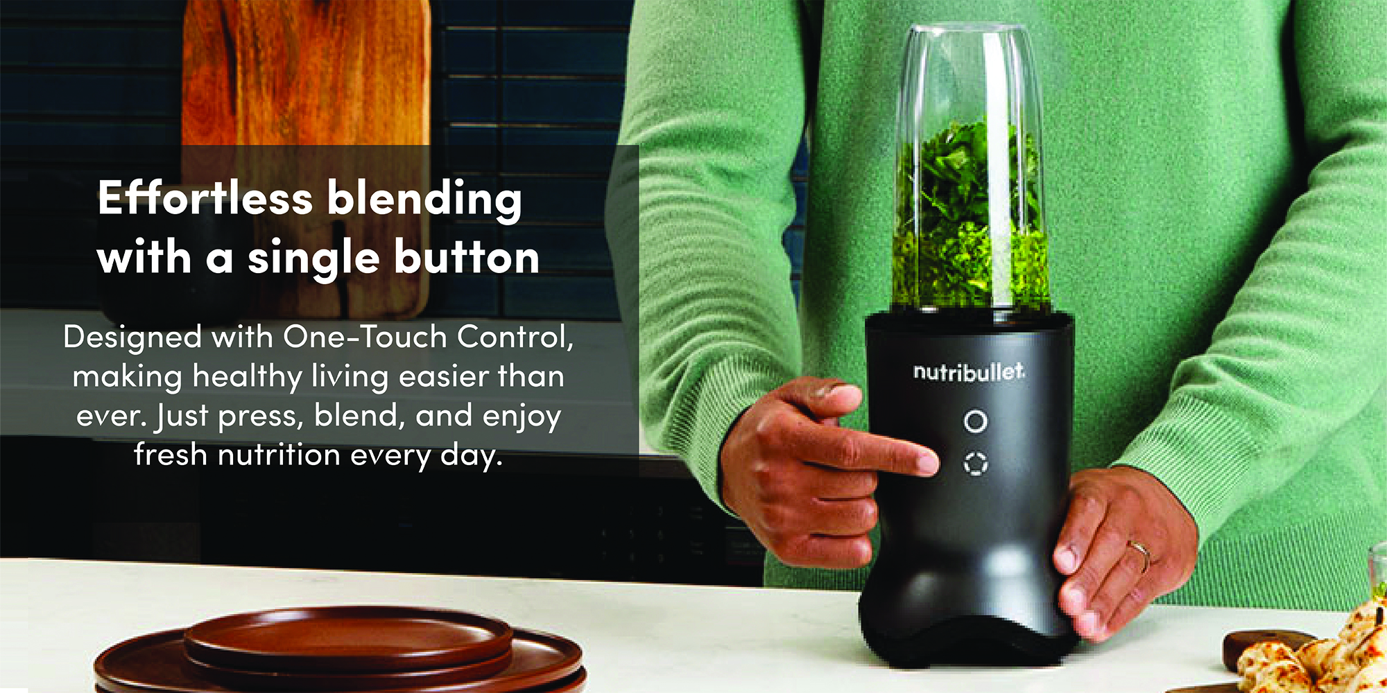 Ultra 1000W High-Speed Blender, Multi-Functional, Quiet Motor, Tritan™ Renew Cups, Rapid Extractor Blades, BPA-Free, Shatter-Resistant, Glow Interface, NBU-500AK, 1-Year Warranty 700 ml 1000 W NB-500 Black