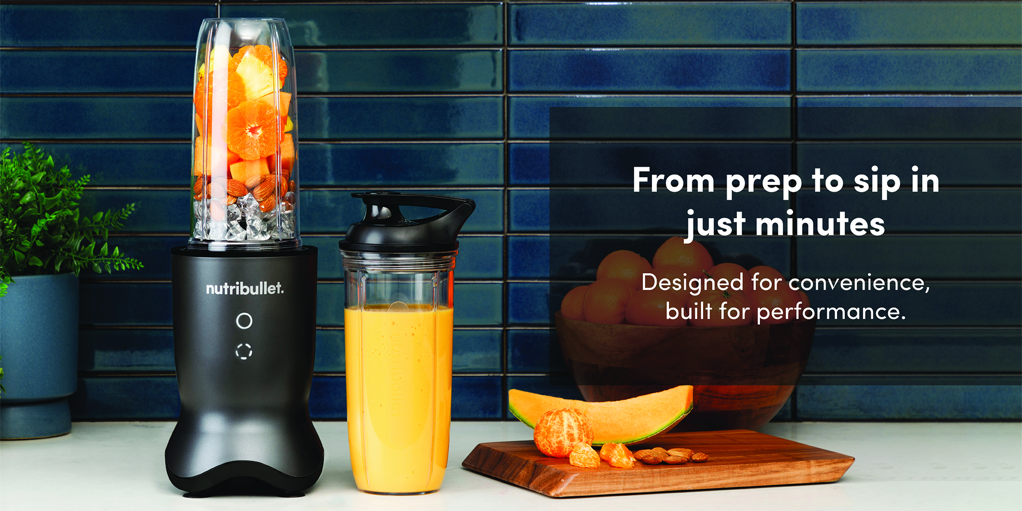 Ultra 1000W High-Speed Blender, Multi-Functional, Quiet Motor, Tritan™ Renew Cups, Rapid Extractor Blades, BPA-Free, Shatter-Resistant, Glow Interface, NBU-500AK, 1-Year Warranty 700 ml 1000 W NB-500 Black