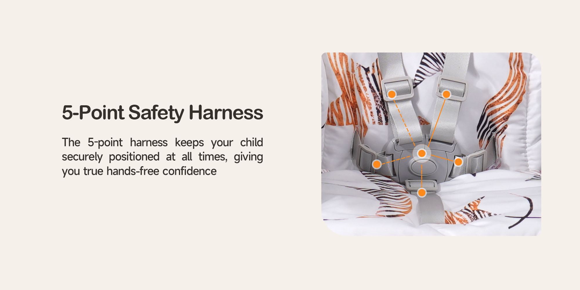 Baby High Chair | 5-Level Adjustable Foldable High Chair with Wheels & Double Trays | 4-Position Reclining Seat & 3-Stage Footrest | Safe Feeding Chair for Infants 6M-3 Years