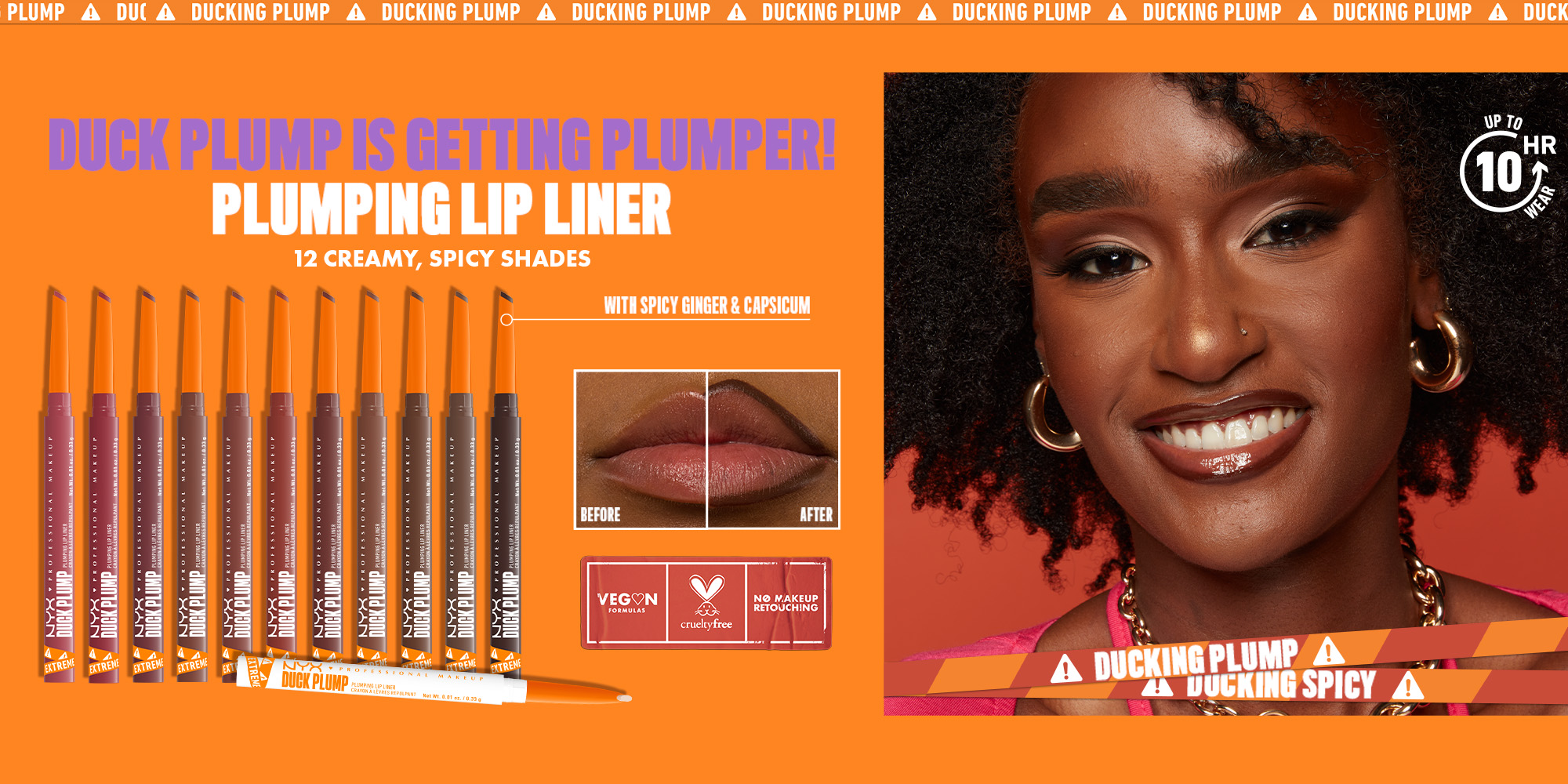 Duck Plump Plumping Lip Liner Lip Liner Up To 10 HR Wear Matte Finish Fill Em' In