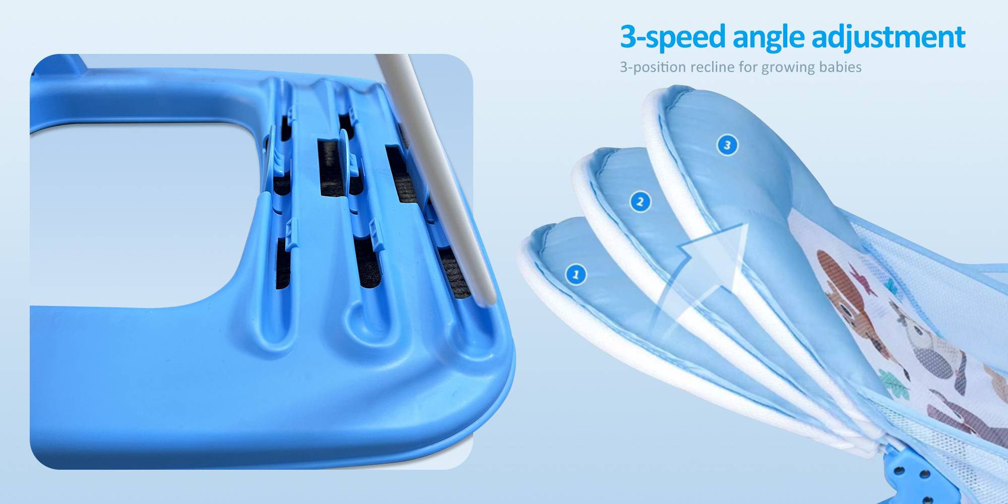 Portable Baby Shower Foldable Baby Bath Seat Chair Anti Slip Baby Bather for Babies 0-12 Months Baby Bathing Chair with 3 Position Adjustable and Washable Soft Mesh Seat