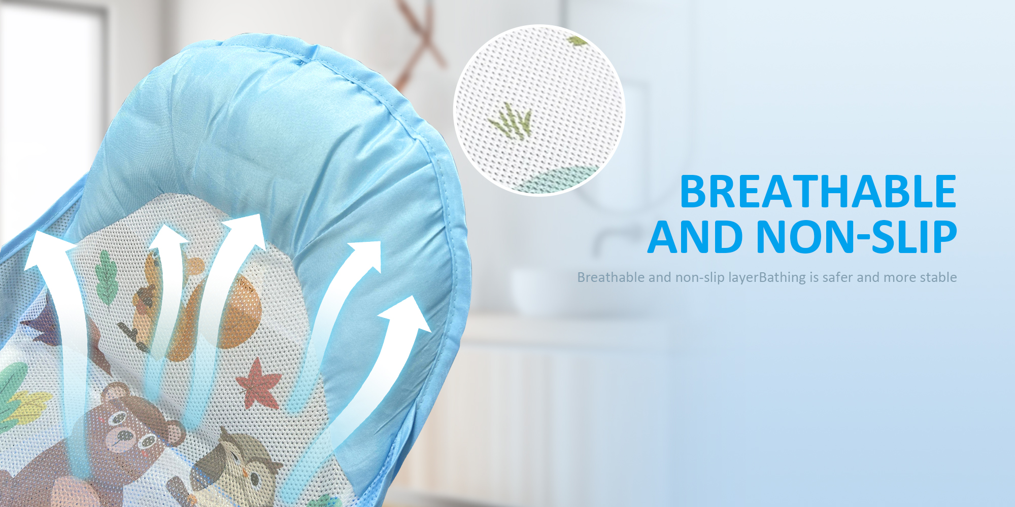 Portable Baby Shower Foldable Baby Bath Seat Chair Anti Slip Baby Bather for Babies 0-12 Months Baby Bathing Chair with 3 Position Adjustable and Washable Soft Mesh Seat