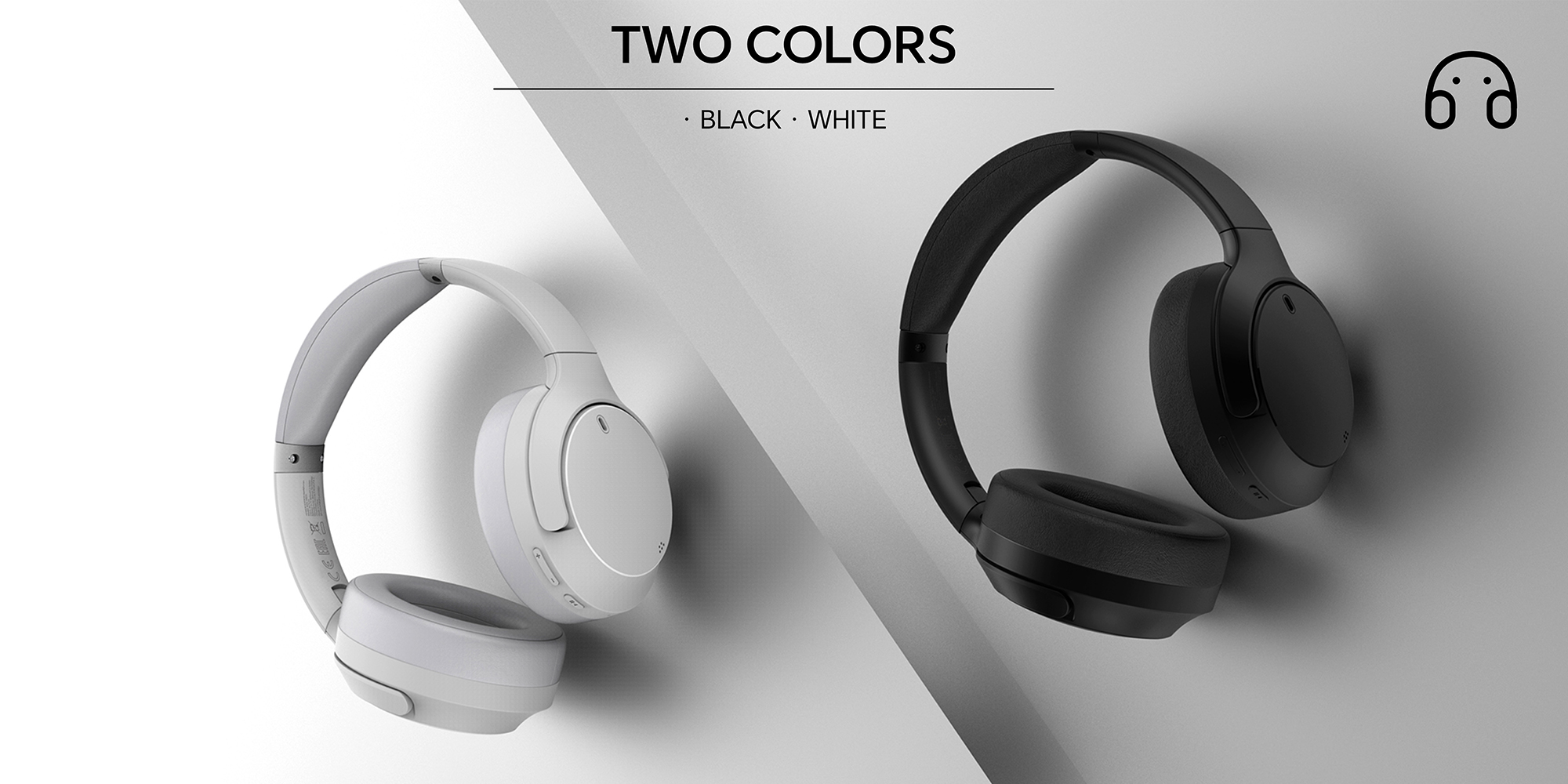 Choice Headphone, Wireless Over-Ear Bluetooth Headset, Dual Microphone Noise cancelling for clear calls, 80H Long Battery Life, Hi-Res Audio Certified, Black