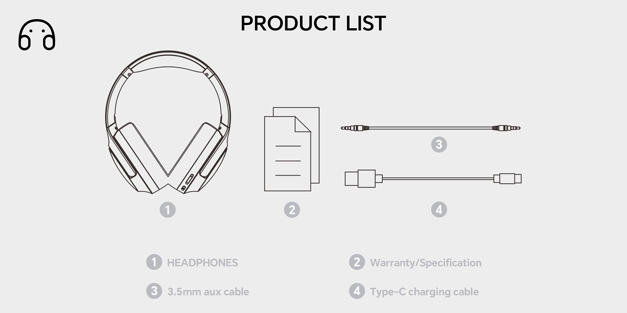 Choice Headphone, Wireless Over-Ear Bluetooth Headset, Dual Microphone Noise cancelling for clear calls, 80H Long Battery Life, Hi-Res Audio Certified, Black