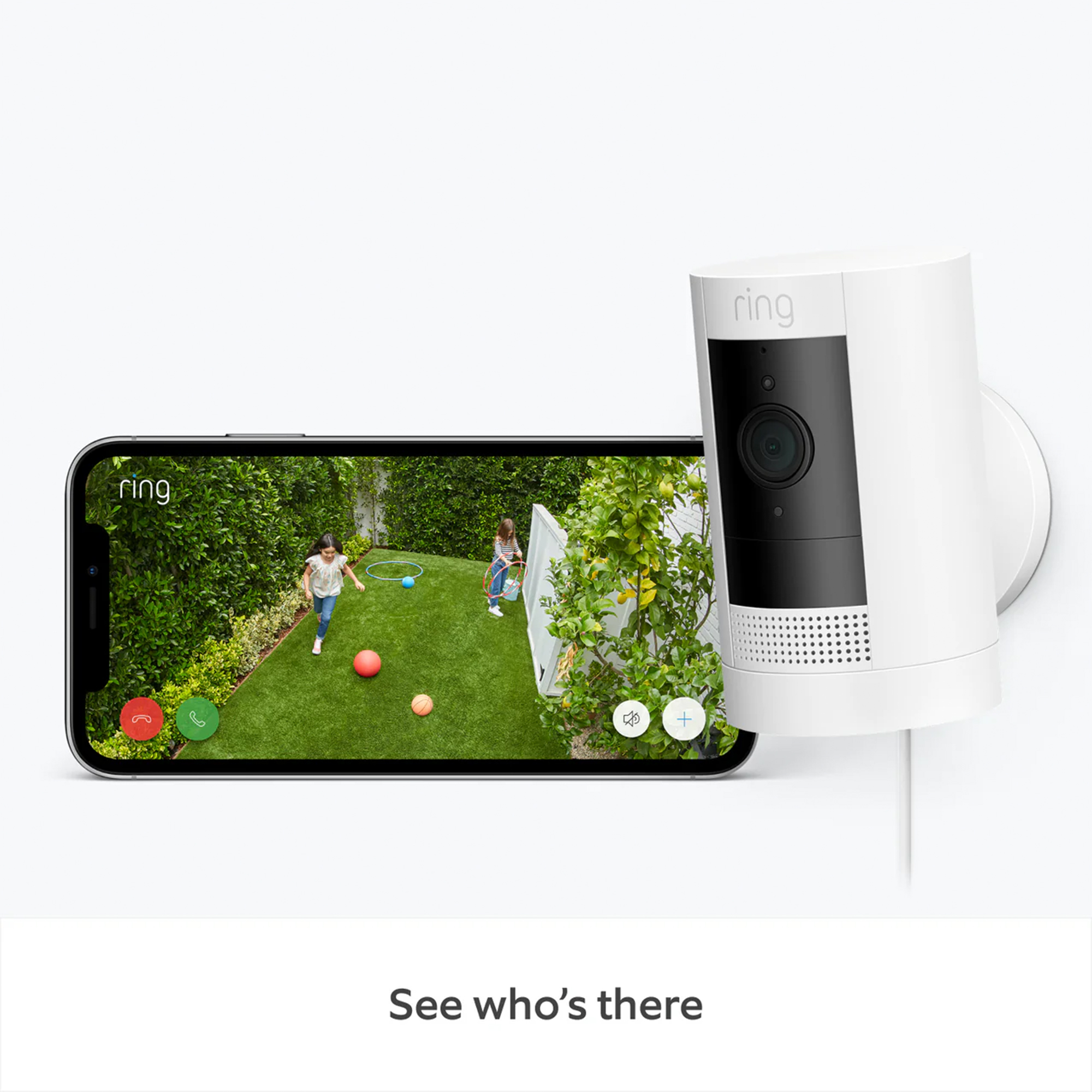 Ring Outdoor Camera Plug-In (Stick Up Cam) | HD outdoor Security Camera with 1080p video, Two-Way Talk, Wifi, Works with Alexa | alternative to CCTV system | 30-day free trial of Ring Home
