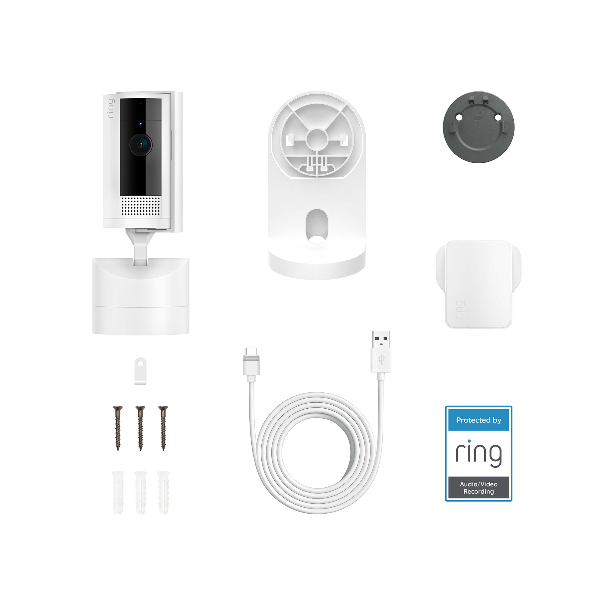 Ring Pan-Tilt Indoor Camera | Plug-In Pet Security Camera | 360° pan & 169° tilt coverage, Manual Privacy Cover, HD video, Two-Way Talk, Wi-Fi | 30-day free trial of Ring Home