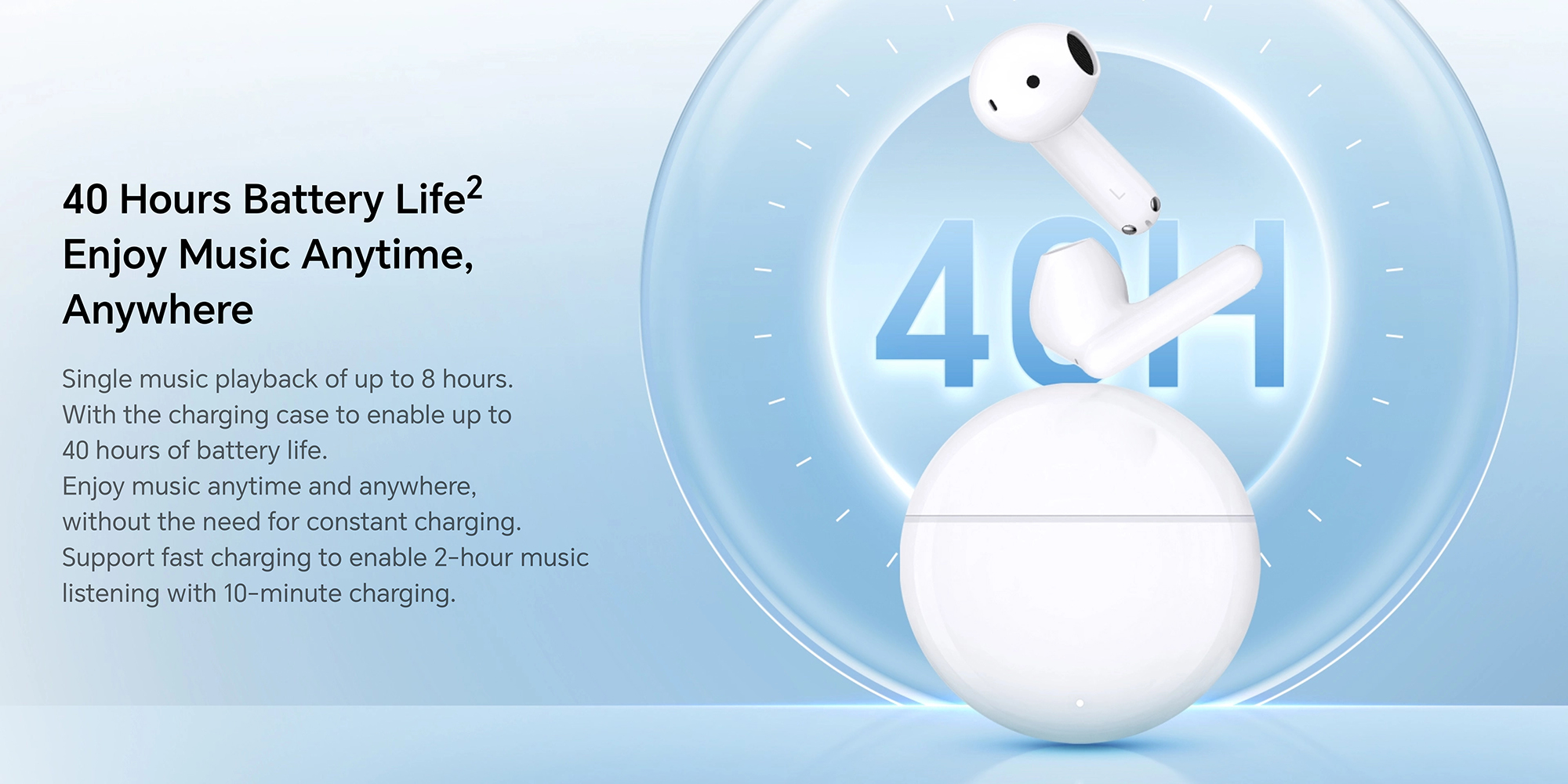 Choice Earbuds X7e Semi-Open Noice Cancelling, 40 Hour Long Battery Life, Enhanced Spatial Surround Sound, TWS Earphones White