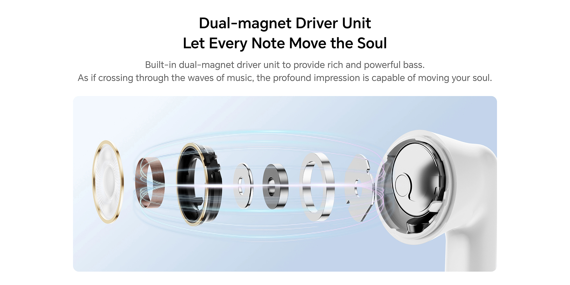 Choice Earbuds X7e Semi-Open Noice Cancelling, 40 Hour Long Battery Life, Enhanced Spatial Surround Sound, TWS Earphones White