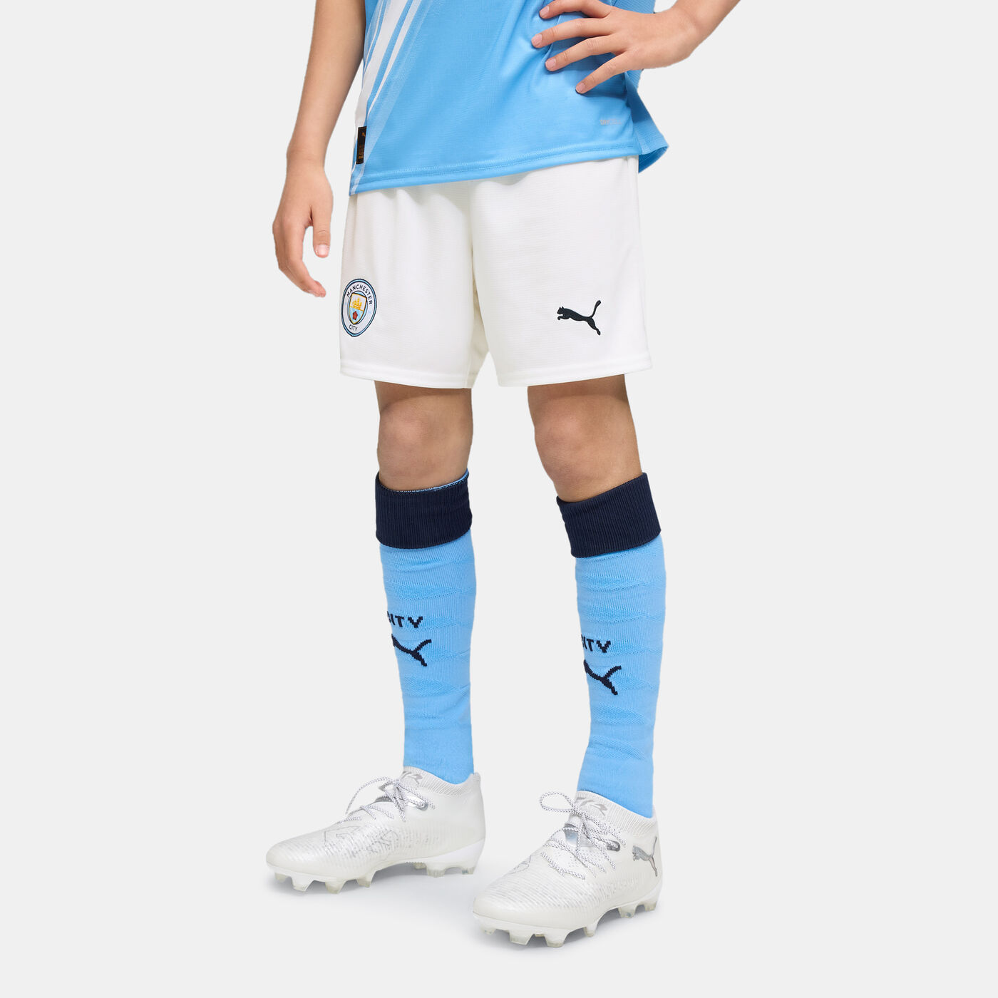 Kids' Manchester City 25/26 Home Replica Football Shorts