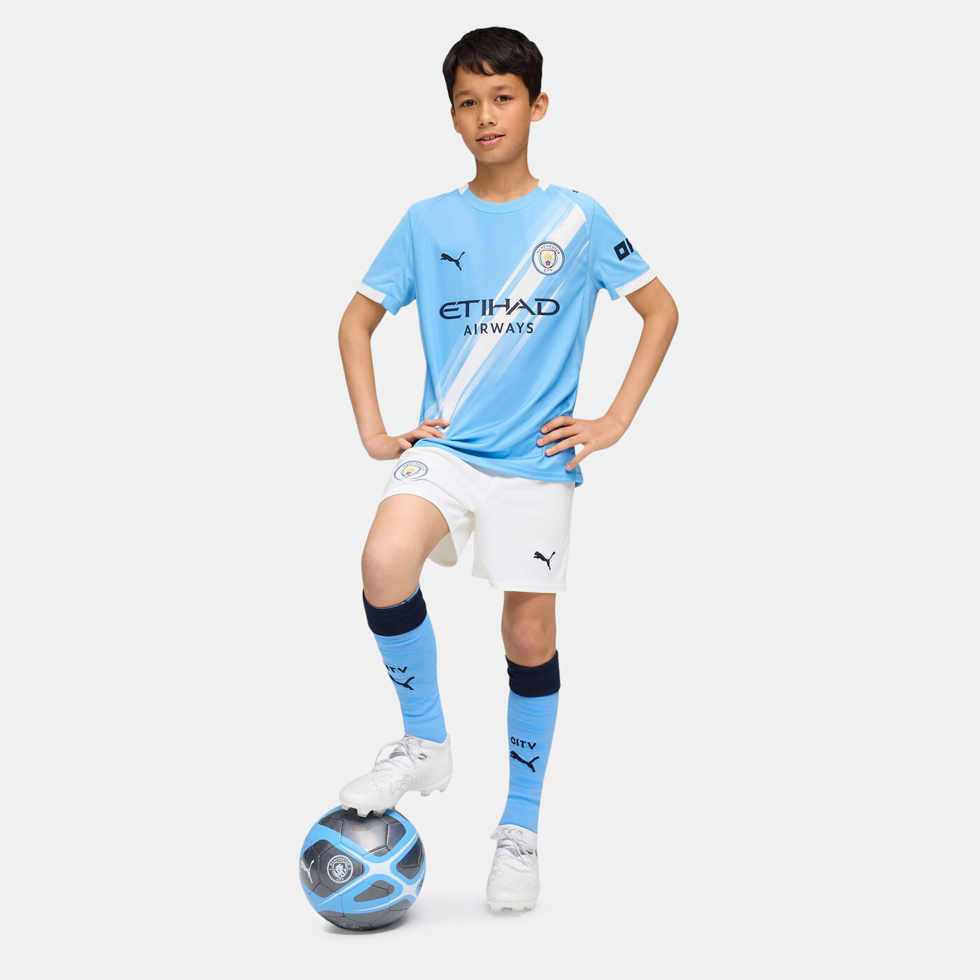 Kids' Manchester City 25/26 Home Replica Football Shorts