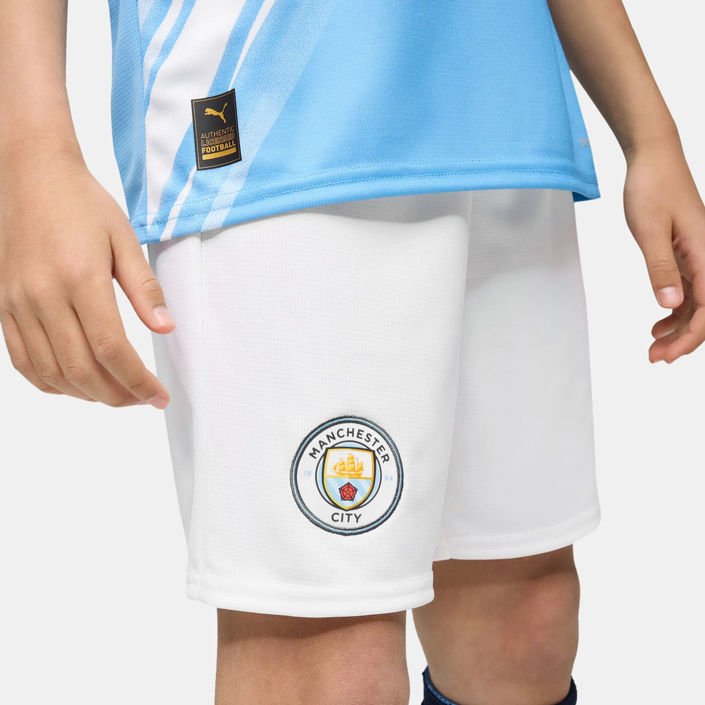 Kids' Manchester City 25/26 Home Replica Football Shorts